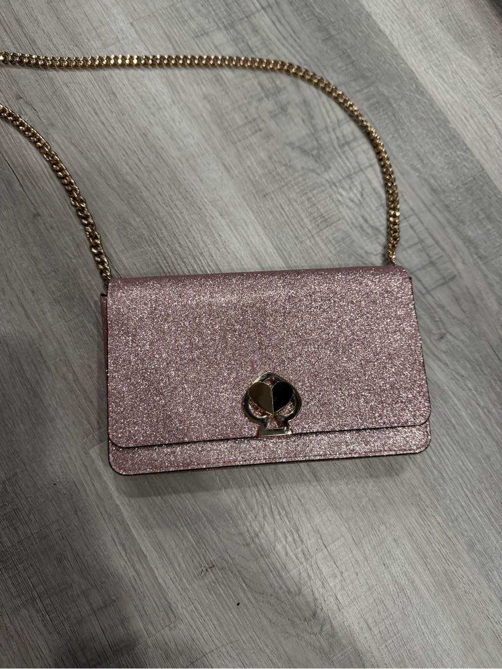 kate spade Glitter Pink Chain Crossbody Bag